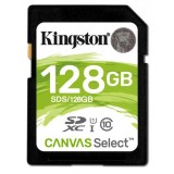 Card memorie SDXC 128GB Kingston Canvas Select 80R CL10 UHS-I, CARD SD 128 GB